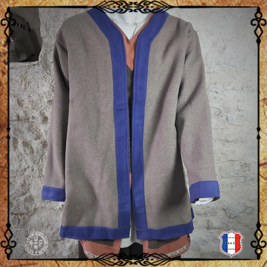 VESTE VIKING Laine / Taupe Bleu