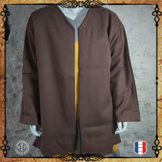 VESTE VIKING Chanvre / Marron