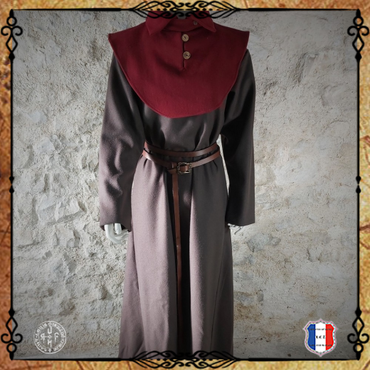 ROBE MEDIEVALE Laine-Fine/Gris