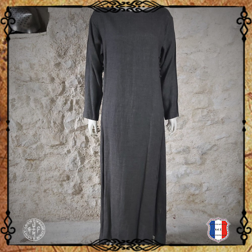 ROBE MEDIEVALE Lin / Gris chiné