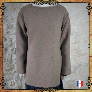 CHEMISIER MEDIEVAL 100% Laine / Taupe