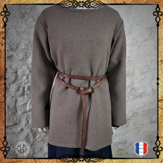 CHEMISIER MEDIEVAL 100% Laine / Taupe