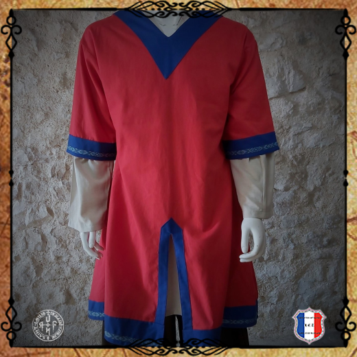 CHEMISE KRAGELUND GALON Chanvre / Rouge