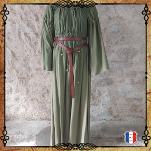 Robe Alienor coton 120 / Vert