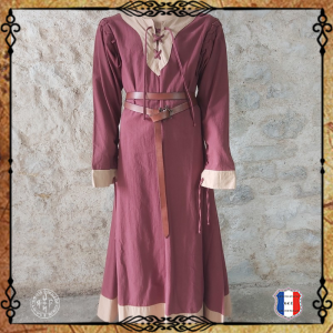 Robe Viking Coton 120/Bordeaux-Biscuit