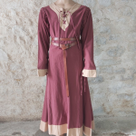 Robe Viking Coton 120/Bordeaux-Biscuit