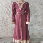 Viking Dress Cotton 120/ Bordeaux-Biscuit