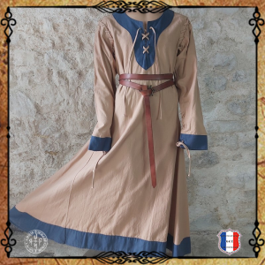 Robe Viking Coton 120/Biscuit-Bleu