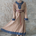 Robe Viking Coton 120/Biscuit-Bleu