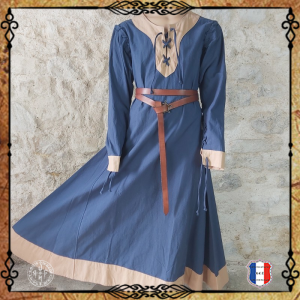 Robe Viking Coton 120/Bleu-Biscuit