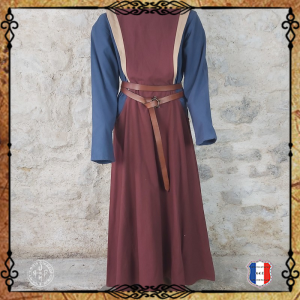 Arween Surcoat Cotton 120/Bordeaux-Biscuit