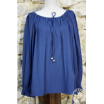 Carole Blouse Cotton 120 / Blue