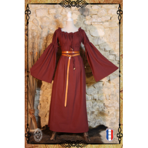 Alienor Dress Cotton 120 / Bordeaux