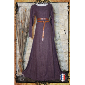 Robe médiévale Laine-Fine/Violet chiné
