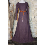 Robe médiévale Laine-Fine/Violet chiné