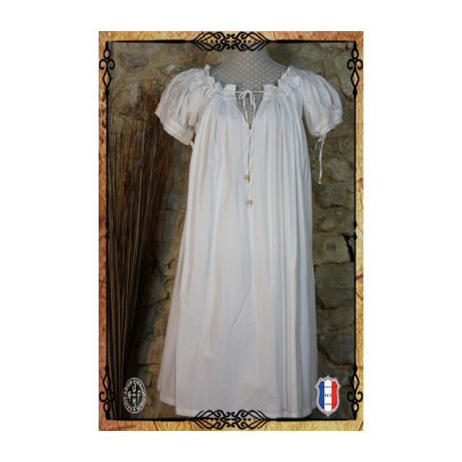 ROBE GLADYS 100%coton/Blanc