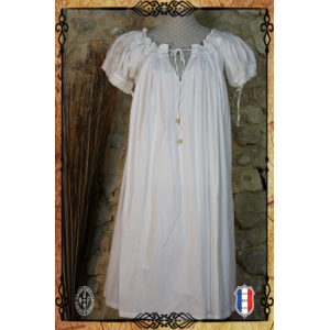 ROBE GLADYS 100%coton/Blanc