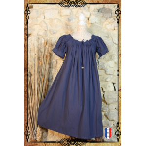 Robe Gladys coton 120/Bleu