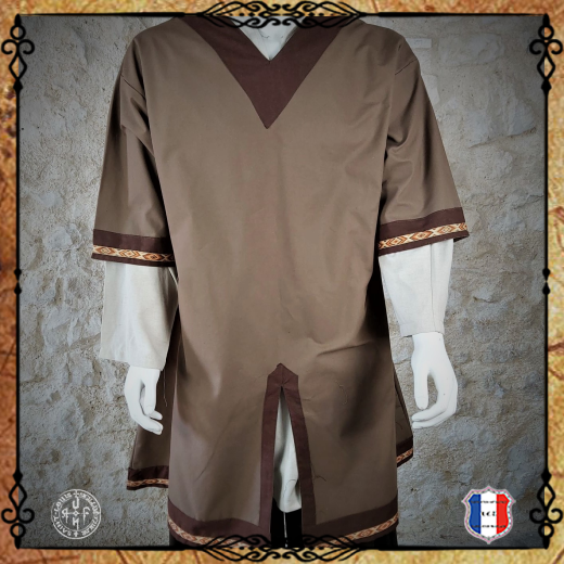 CHEMISE KRAGELUND GALON Coton / Marron