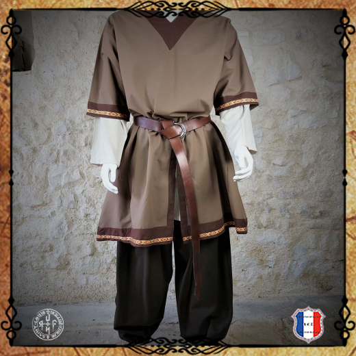 CHEMISE KRAGELUND GALON Coton / Marron