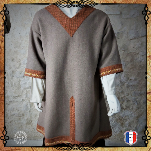 CHEMISE KRAGELUND GALON Laine Epaisse / Taupe