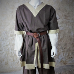 Chemise Kragelund Lin / Marron col biscuit