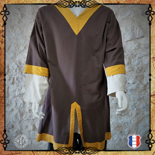 CHEMISE KRAGELUND Lin / Marron col jaune