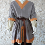 Chemise Kragelund Lin / Gris col orange