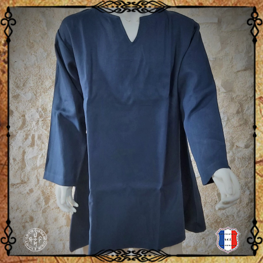 CHEMISE NORMANDE Lin / Bleu