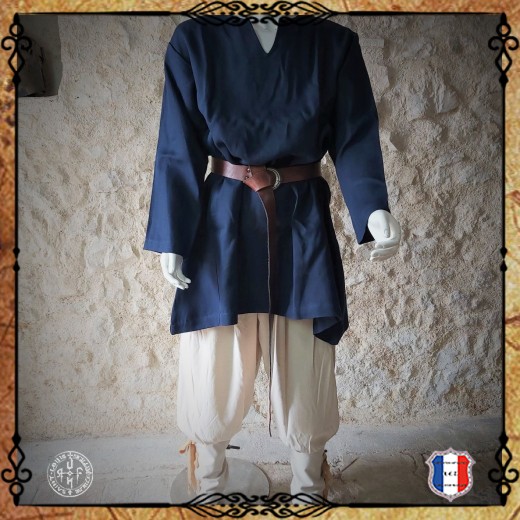 CHEMISE NORMANDE Lin / Bleu