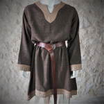 Chemise Viking Galon Laine chiné fine / Marron