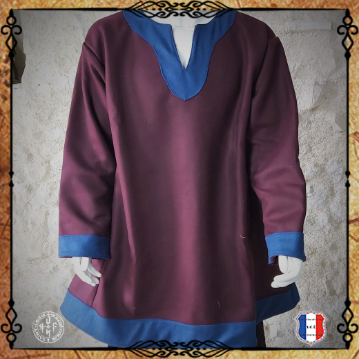 CHEMISE VIKING Laine Epaisse / Bordeaux