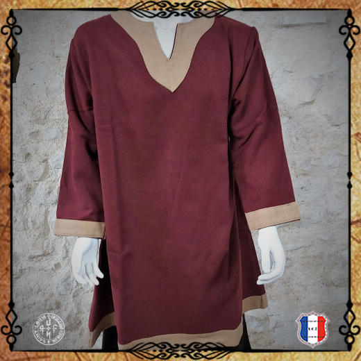 CHEMISE VIKING Laine / Bordeaux