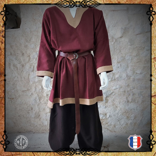 CHEMISE VIKING Laine / Bordeaux