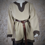 Chemise Viking Lin / Biscuit col marron