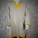 CHEMISE VIKING GALON Lin / Ecru col jaune