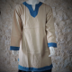 CHEMISE VIKING GALON Lin / Ecru col bleu