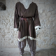 CHEMISE VIKING Lin / Marron col écru