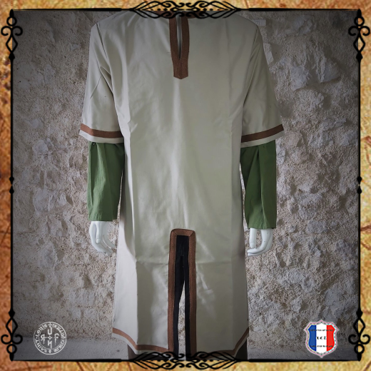 TABARD DEMI MANCHE Coton-Emerisé / Ecru