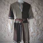 Tabard Bi-Color Coton-Emerisé / Gris-Marron