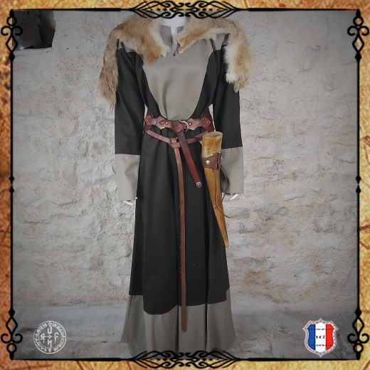 ROBE LORNA viking Coton-Emerisé/Marron