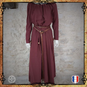 ROBE MELISSANDRE 100%coton/Bordeaux