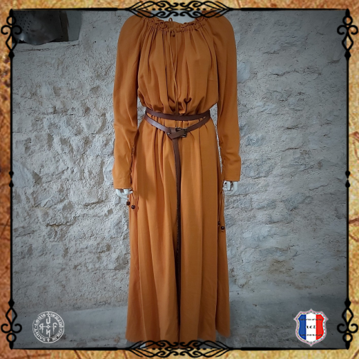 ROBE MELISSANDRE 100%coton/Moutarde