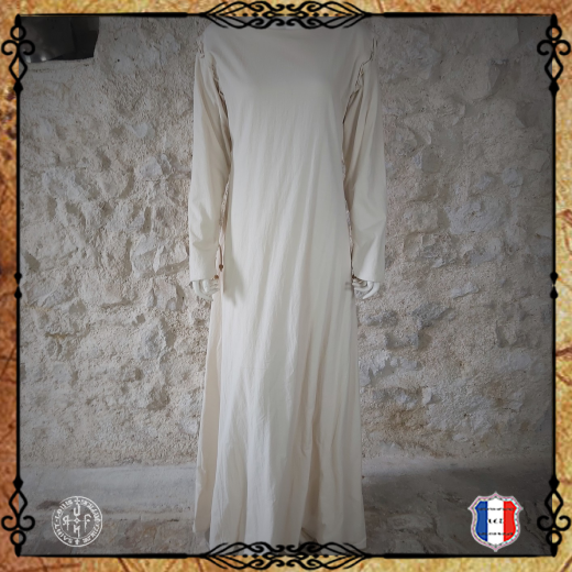 ROBE GUENIEVRE 100%coton/Ecru