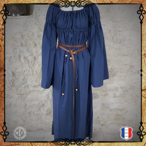 Robe Alienor coton 120 / Bleu