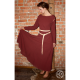 ROBE GUENIEVRE 100%coton/Bordeaux