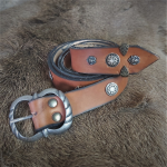 Women Medieval Deco Belt 100% Leather Length 1m73