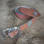 Women Medieval Deco Belt 100% Leather Length 1m75