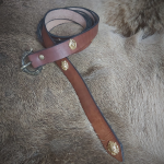 Women Medieval Deco Belt 100% Leather Length 2m20
