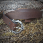 Women Medieval Belt 100% Leather Buckle N Length 2m18